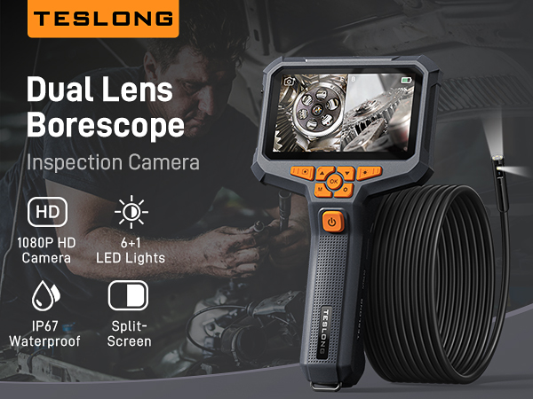 Dual Lens Inspection Camera with Light