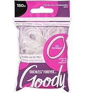 Goody Ouchless Womens Polyband Elastic Hair Tie - 150 Count, Clear - Fine Hair - Hair Accessories...