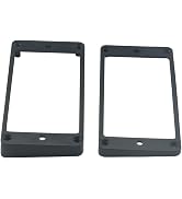 Black Plastic Neck and Bridge Humbucker Pickup Mounting Ring, Curved Frame for LP Style Guitar, S...