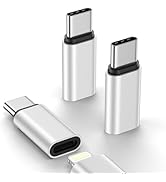 3 Pack Lightning to USB C Adapter for iPhone 16e/16 Pro/16 Pro Max/16 Plus/16/15,USB Type C to Li...