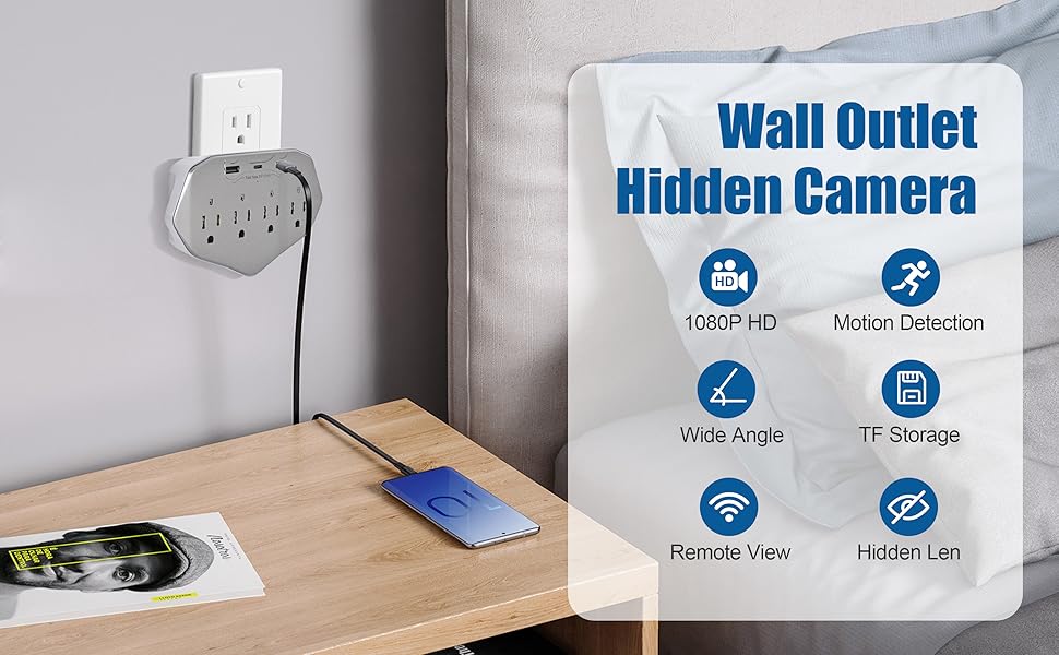 Wall Outlet Hidden Camera