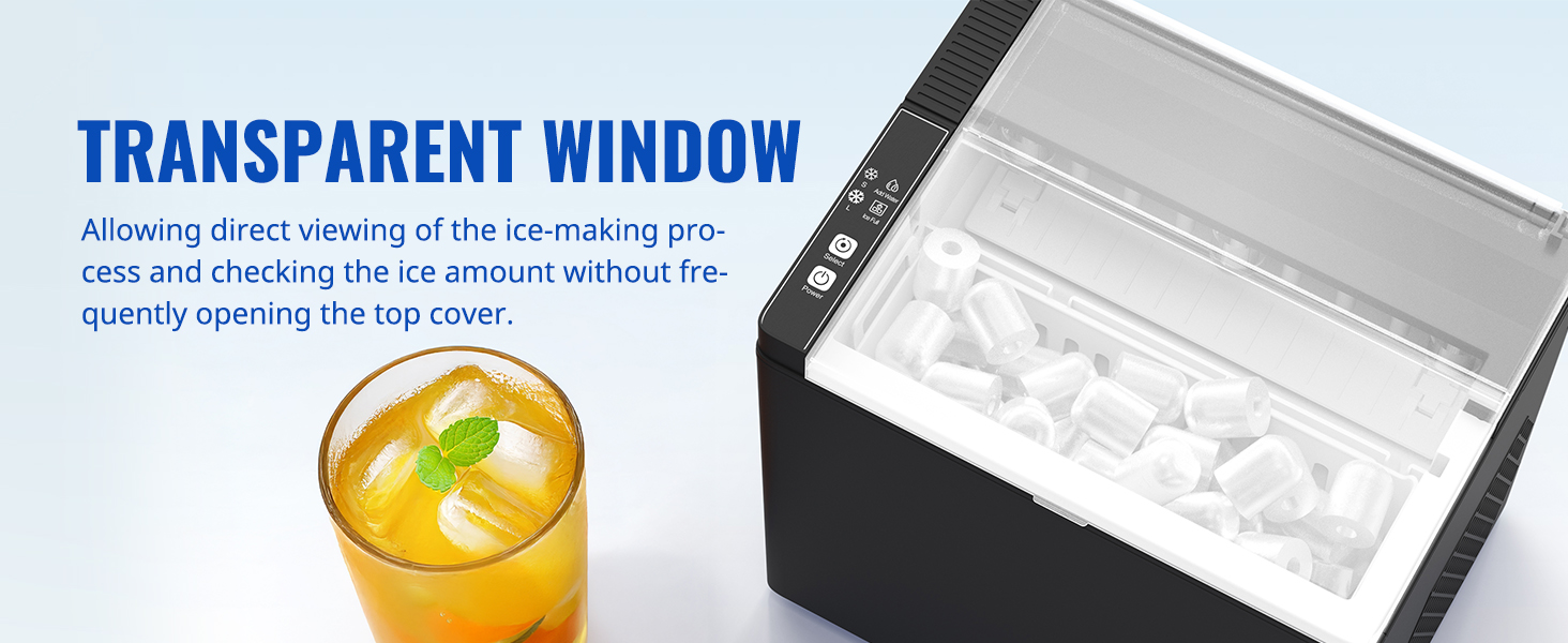 ice maker transparent window