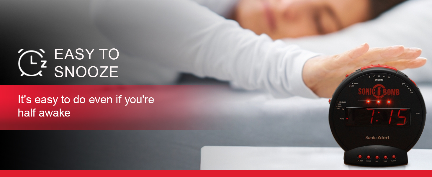 best alarm clock for heavy sleepers, sonic boom alarm clock, world's loudest alarm clock