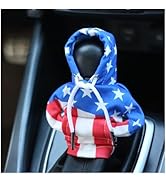 Car Gear Shift Cover with US Flag Design,Fashionable Gear Shift Hoodie for Shifter Knobs,Universa...
