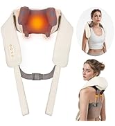 arboleaf Neck Massager for Pain Relief Deep Tissue Shiatsu Shoulder Massager with Heat Cordless K...