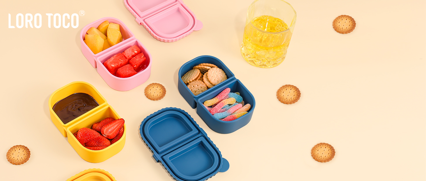 Double Compartment Snackle Box Container,