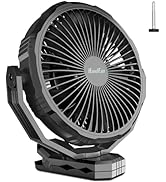 HandFan 8 Inch Large Clip Fan, 10000mAh Portable Rechargeable Wireless Fans with Sleep Timer, Bat...