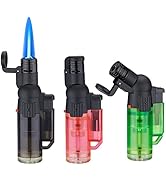 Torch Lighter, 3pcs Jet Flame Lighter Refillable Gas Butane Lighter Windproof Lighters Jet Butane...