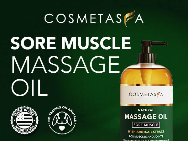 cosmetasa sore muscle massage oil for massage therapy