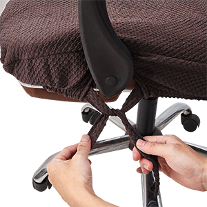 Ties of universal office chair cover
