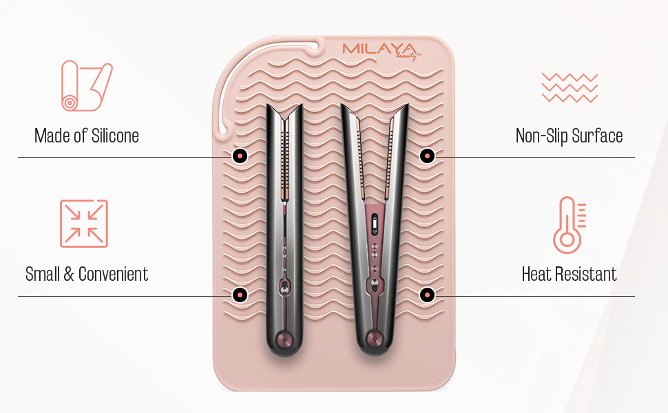 heat resistant mat for curling iron