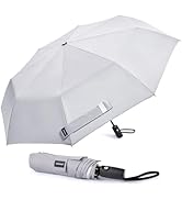 G4Free Reflective Travel Umbrella 46 Inch Large UPF 50+ UV Protection Windproof Sun Blocking Umbr...