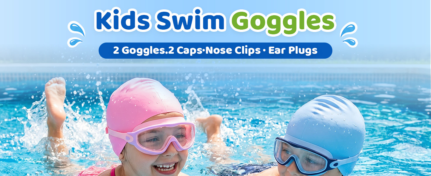 Kids Swim Goggles 2 Pack