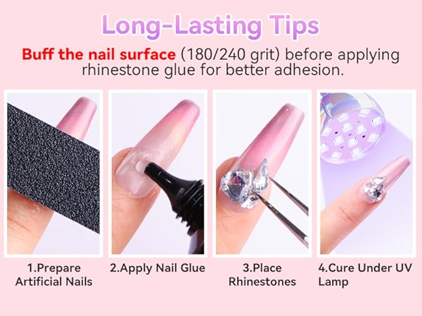 nail rhinestone glue