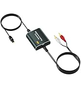 Optical to 3.5MM Audio Converter 192kHz Digital to Analog Audio Converter Optical SPDIF to 3.5 Ja...