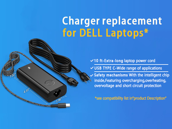 dell 65.0 w ac adapter laptop charger,dell power cord for laptops,computer charger,