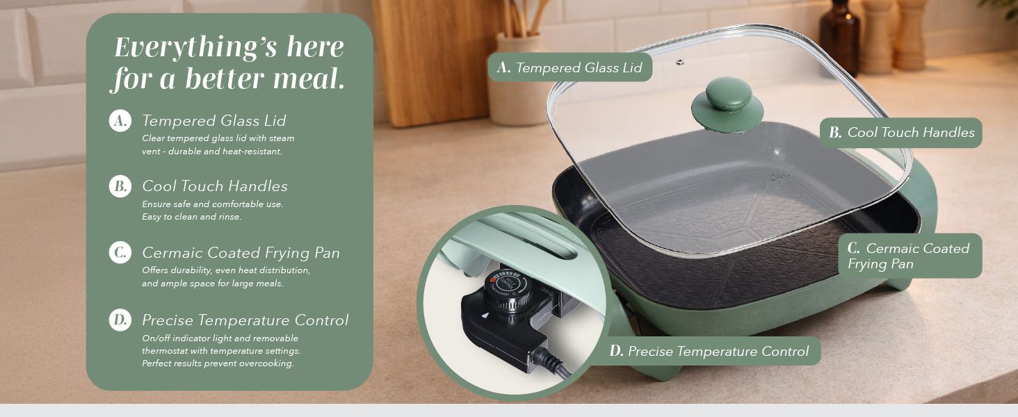 Cook with Color Electric Skillet