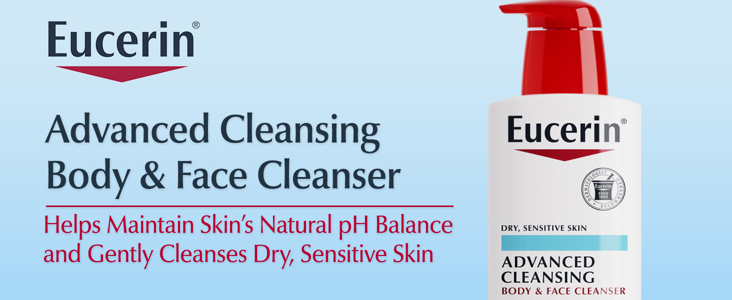 Eucerin Advanced Cleansing Body &amp; Face Cleanser: Helps maintain skin's natural PH balance 