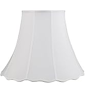 Aspen Creative 34005 Transitional Scallop Bell Shape Spider Construction Lamp Shade in White, 20"...