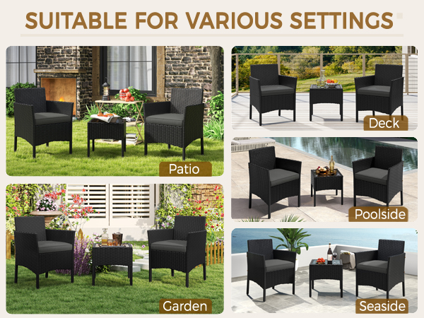  3-Piece Patio Furniture Set