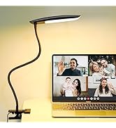 LiFMIRA Clip on Lamp USB Reading Light 3 Color Modes 3000-6000K and 10 Brightness 8W 40 LED Flexi...