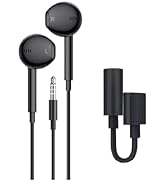 Yegolito 3.5mm Wired Headphones, Suitable for Digital Voice Recorder, Comes with USB-C Adapter.