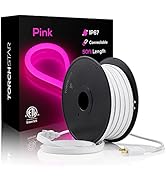 TORCHSTAR 50ft LED Neon Rope Lights Outdoor, IP67 Waterproof, 120V Neon Light Strip Linkable, UL ...