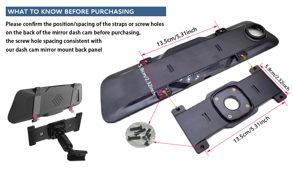 rear view mirror camera mount