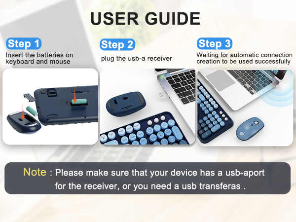 blue mouse and keyboard