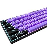 Kraken Keycaps - Lotus Edition RGB Backlit Keycap Set - Black & Purple Doubleshot PBT Keycaps for...