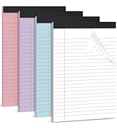 DANRONG Legal Pads 5 x 8, Note Pads College Ruled, Small Notepads Colored, Micro Perforated Notep...