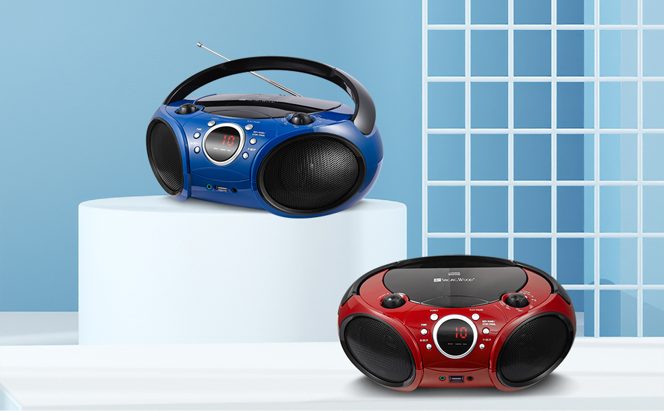 Portable CD Boombox Radio Bluetooth