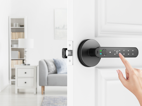 door knob with keypad code unlock