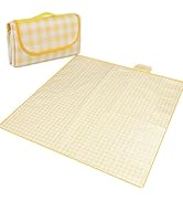 80" x 80" Outdoor Picnic Blanket, Oversized Compact Beach Mat, Extra Large Sandproof Waterproof M...