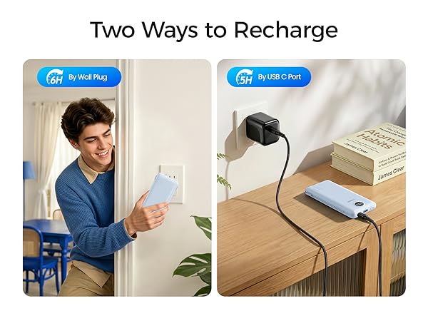 portable charger with built in plug