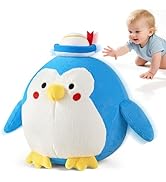 Crawling Penguin Baby Toy with 48 Songs &amp; Record– Interactive Musical Plush Toy for Babies 6-12 M...