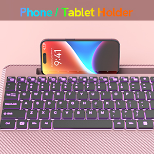 Wireless Keyboard Rechargeable Ergonomic Quiet with Light Up Full-Size Cordless Lighted Keyboard