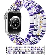 Newlibery Beaded Bracelets Band Compatible with Apple Watch 38mm 40mm 41mm 42mm (S10/11) Women Cu...