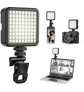 ULANZI VL-81 Camera Phone Selfie Light with Clip &amp; Cold Shoe, 3200K-5600K CRI95 3000mAh Bi-Color ...