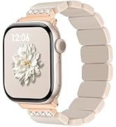 V.R.HOPE Stretchy Resin Apple Watch Band for Series Ultra/10/9/8/7/SE 38mm 40mm 41mm 42mm Fashion...