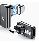 DuHeSin USB C Magnetic Adapter 240w, (2 Pack) 90 Degree Magnetic USB C Adapter 24 Pin with PD Fas...