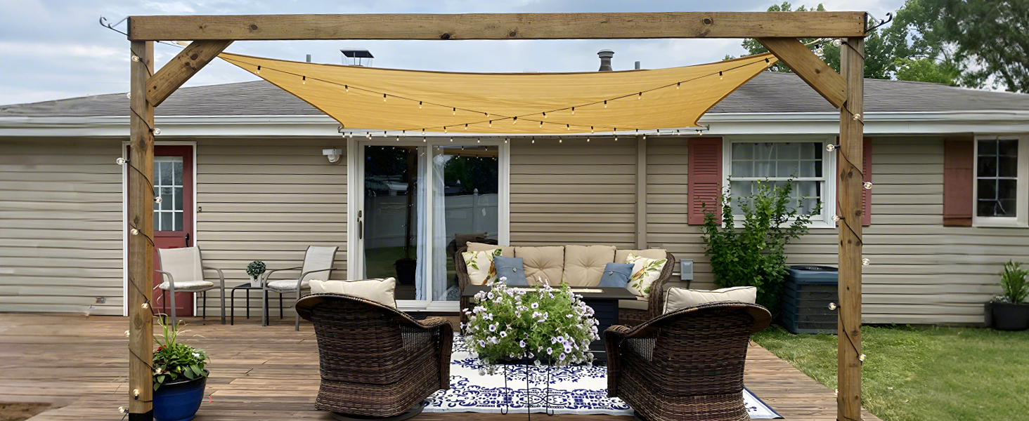 sand color sail for backyard