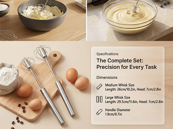 Li&amp;amp;Zhao 2-Pack Automatic Whisk