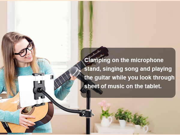 Tablet Holder Microphone Stand 