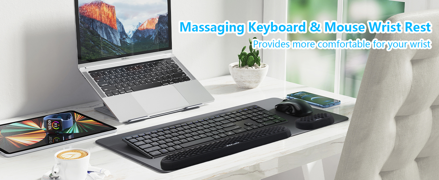 ELZO Wrist Rest for Keyboard and Mouse