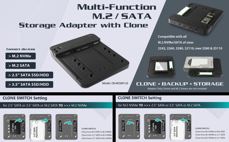 Banner of product capability with image of cloning function