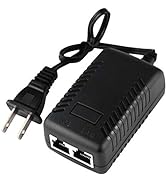 48V POE Injector Adapter Power Supply,10/100Mbps IEEE 802.3af Compliant, for Most Cisco/Polycom/A...