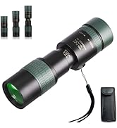 10-300x40 Monoculars for Adults High Powered–Zoom Monocular Telescope with BAK4 &amp; FMC Lens for Co...