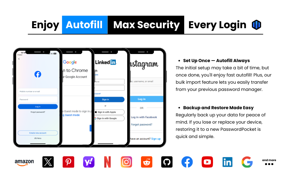 Enjoy autofill &amp; max security every login