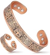 Mahnco Copper Bracelet for Men &amp; Women, 9X Strength Magnetic Bracelets &amp; Lymphatic Drainage Ring ...